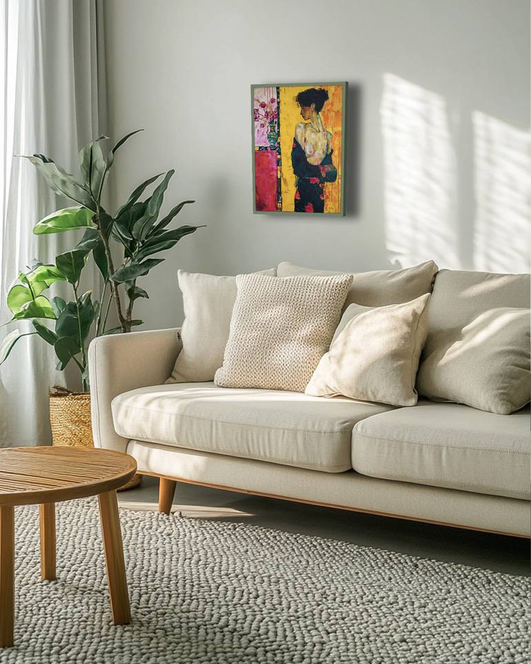 Original Abstract Women Painting by Alexander Aksyonov