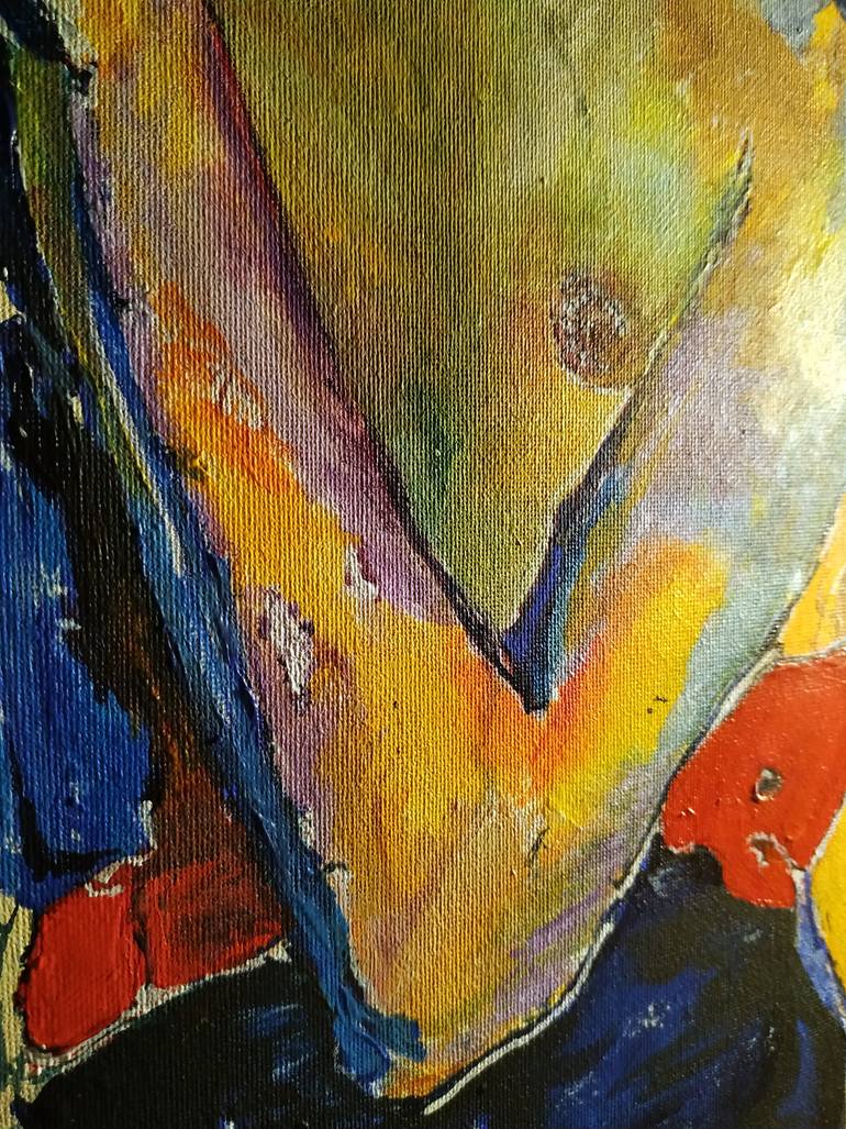 Original Abstract Expressionism Women Painting by Alexander Aksyonov