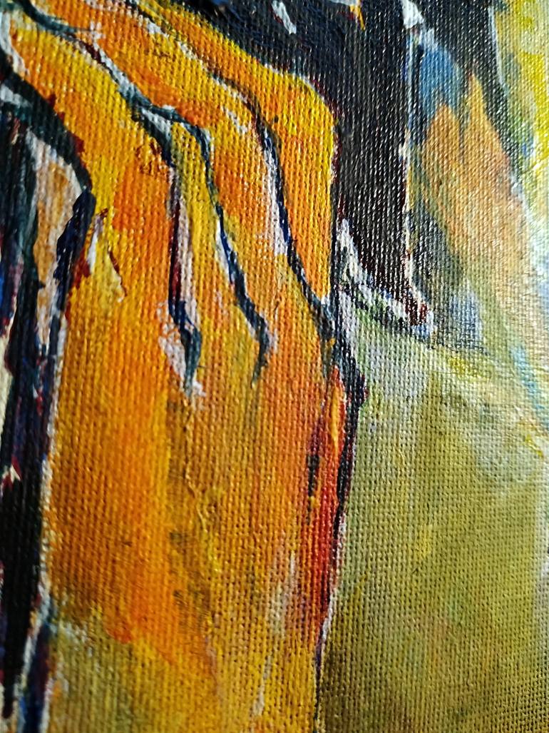 Original Abstract Expressionism Women Painting by Alexander Aksyonov