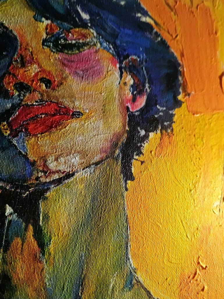 Original Abstract Expressionism Women Painting by Alexander Aksyonov