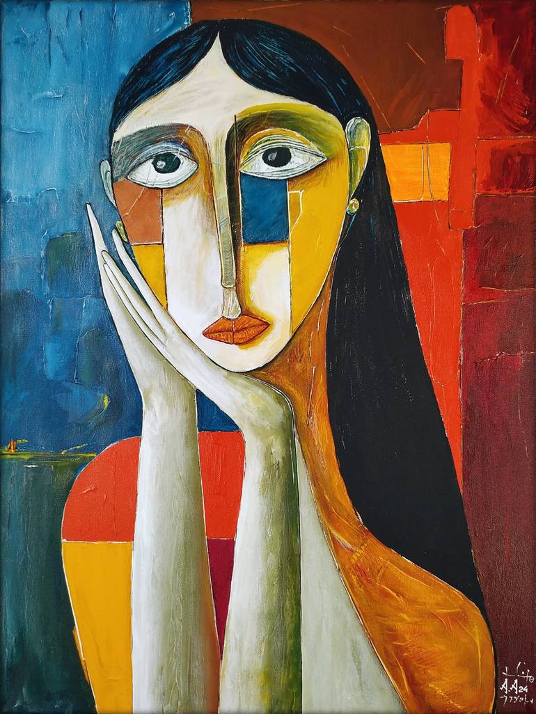 Print of Abstract Expressionism Women Paintings by Alexander Aksyonov