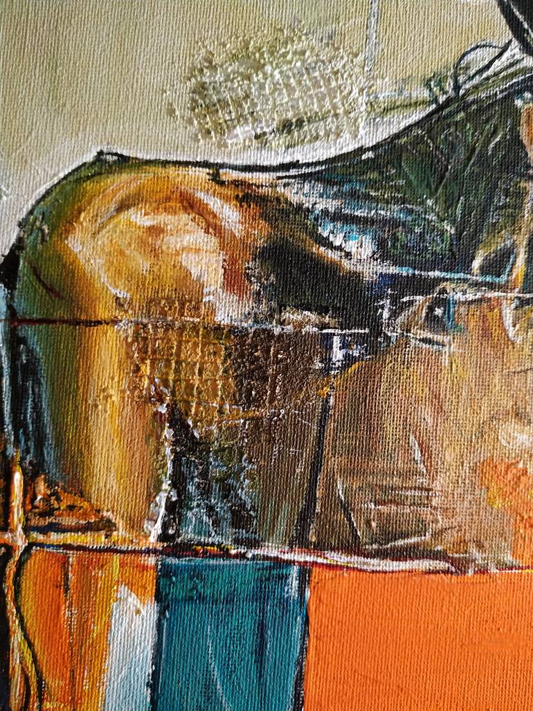 Original Abstract Expressionism Women Painting by Alexander Aksyonov