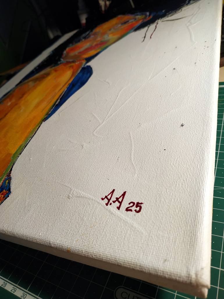 Original Abstract Expressionism Women Painting by Alexander Aksyonov