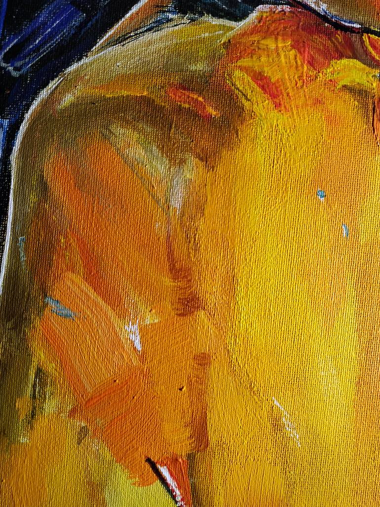 Original Abstract Expressionism Women Painting by Alexander Aksyonov