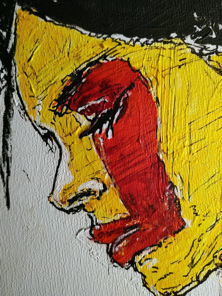 Original Abstract Expressionism Women Painting by Alexander Aksyonov