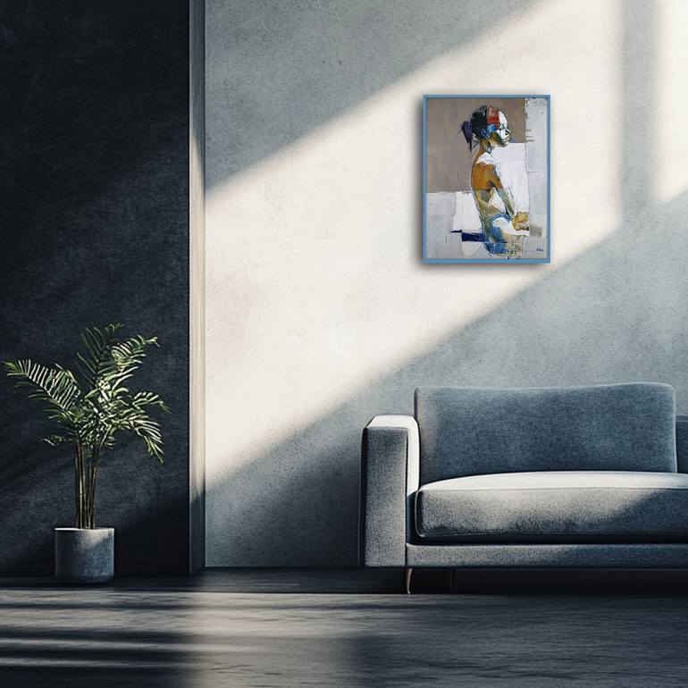 Original Abstract Expressionism Women Painting by Alexander Aksyonov