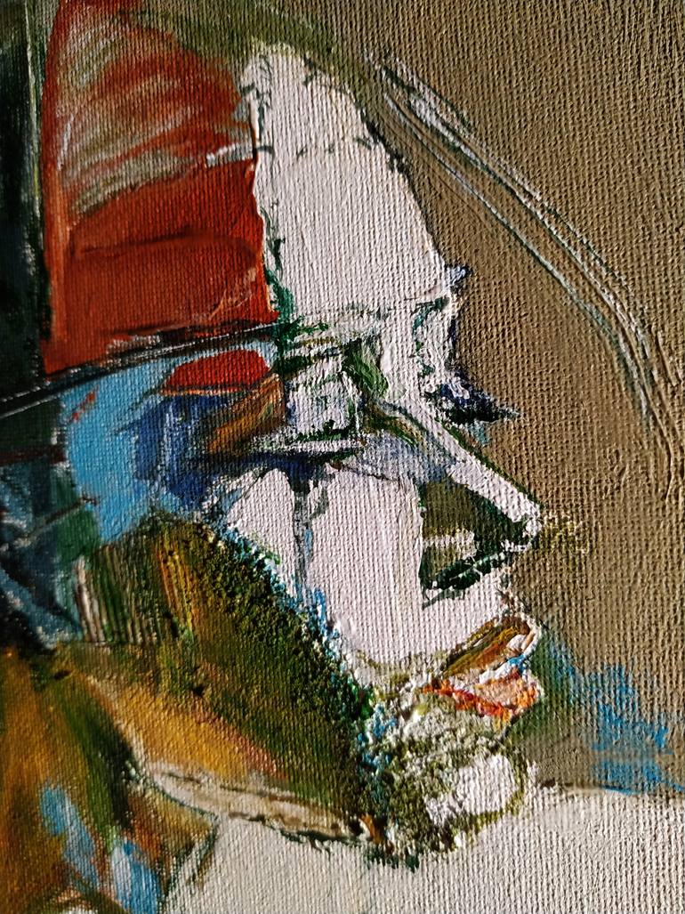 Original Abstract Expressionism Women Painting by Alexander Aksyonov