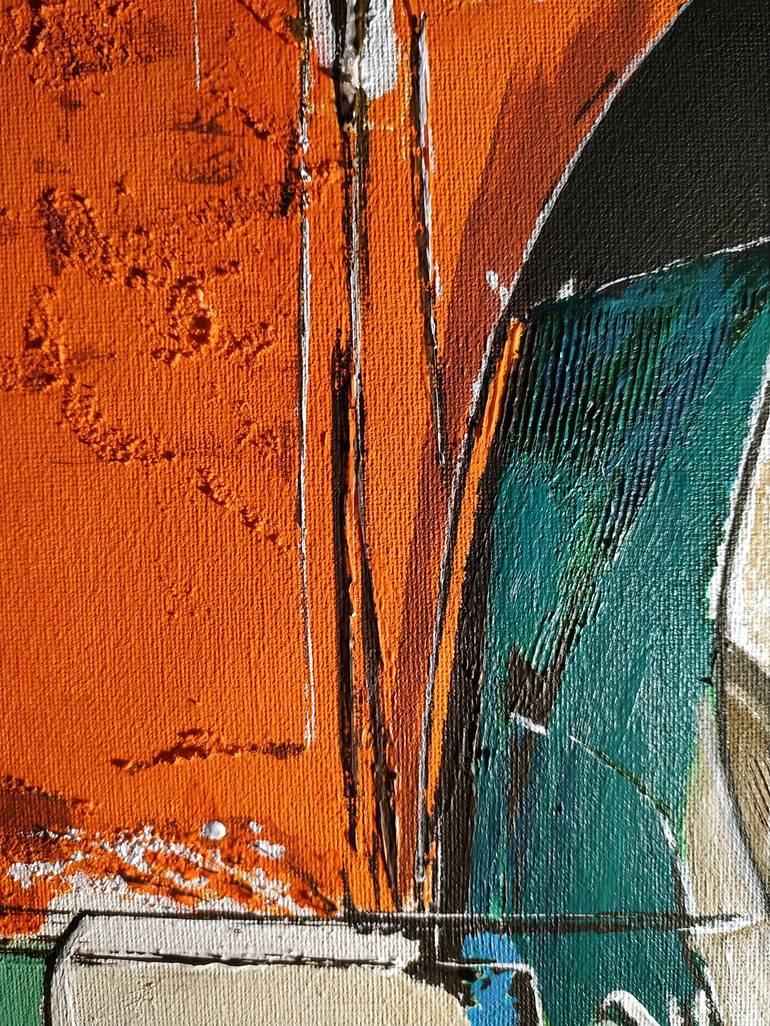 Original Abstract Expressionism Women Painting by Alexander Aksyonov