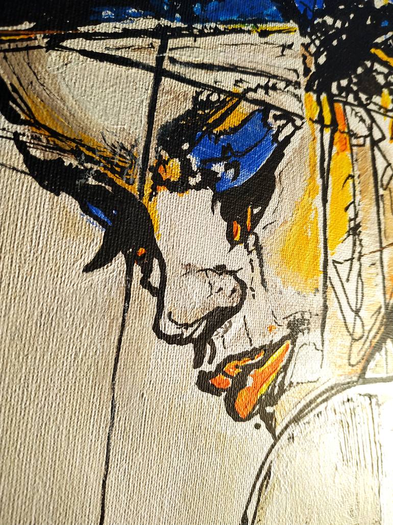 Original Abstract Expressionism Women Painting by Alexander Aksyonov
