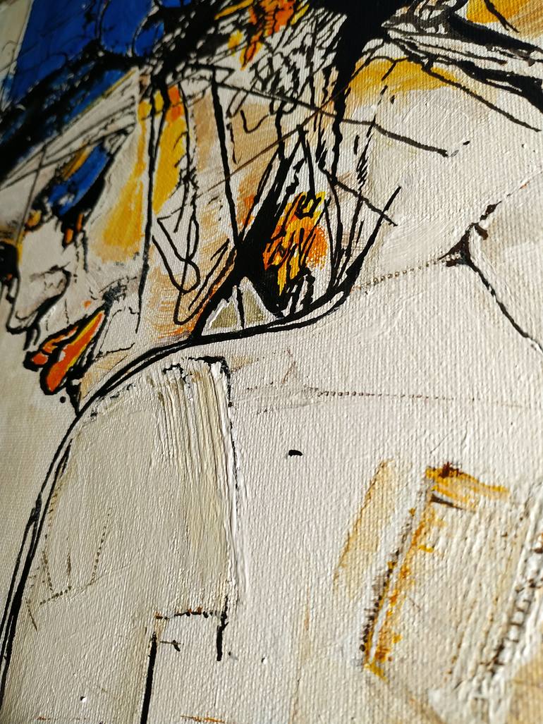 Original Abstract Expressionism Women Painting by Alexander Aksyonov