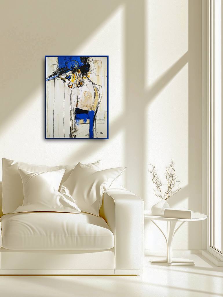Original Abstract Expressionism Women Painting by Alexander Aksyonov