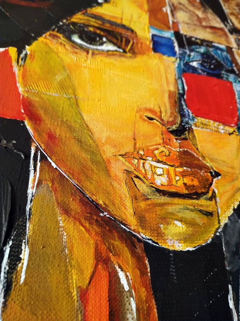 Original Portraiture Abstract Painting by Alexander Aksyonov