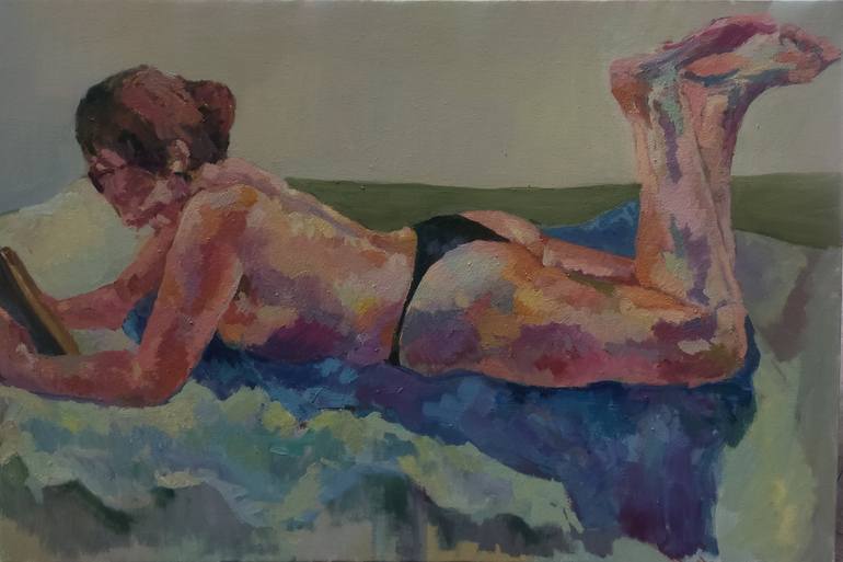 Original Fine Art Nude Painting by Ekaterina Babini