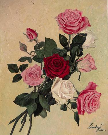 Original Realism Floral Paintings by Zdenka Kiss