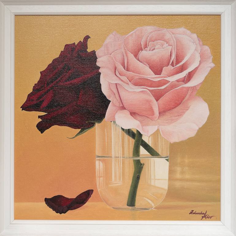 Original Realism Floral Painting by Zdenka Kiss