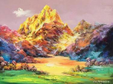 Original Abstract Expressionism Landscape Paintings by Nick Yang