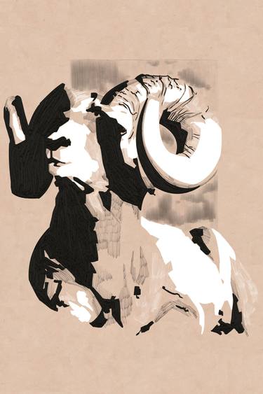 Original Black & White Animal Digital by Guillermo Freytes