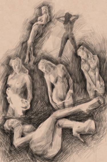 Original Black & White Nude Digital by Guillermo Freytes