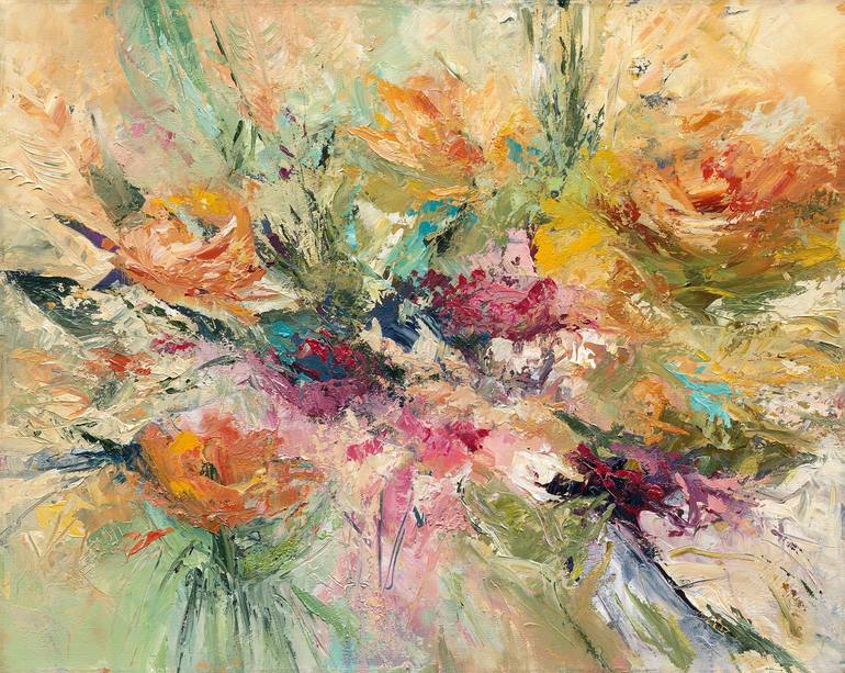 Original Contemporary Floral Paintings by Filomena Booth
