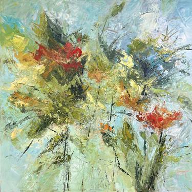 Original Abstract Floral Paintings by Filomena Booth