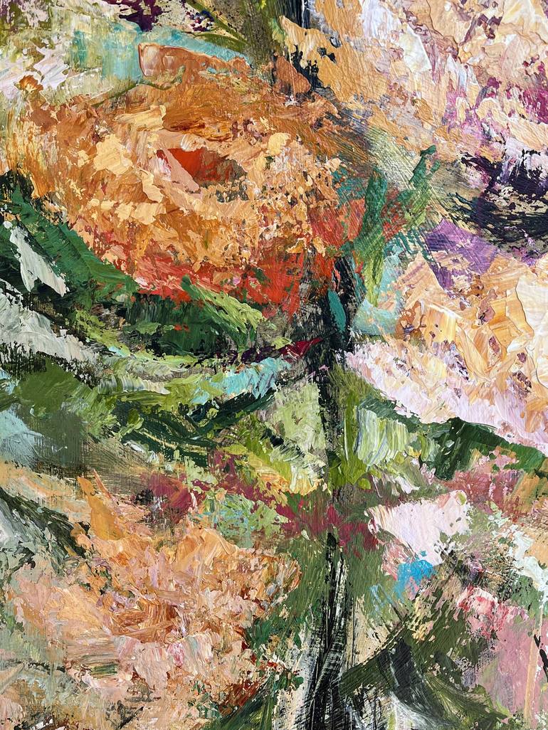 Original Abstract Floral Painting by Filomena Booth