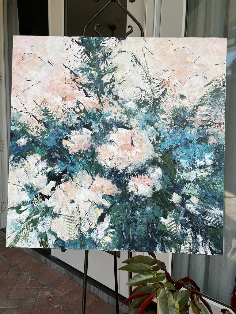 Original Abstract Expressionism Floral Painting by Filomena Booth