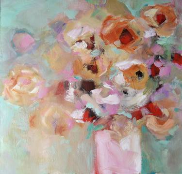 Original Abstract Floral Paintings by Filomena Booth