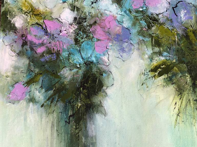 Original Abstract Floral Painting by Filomena Booth