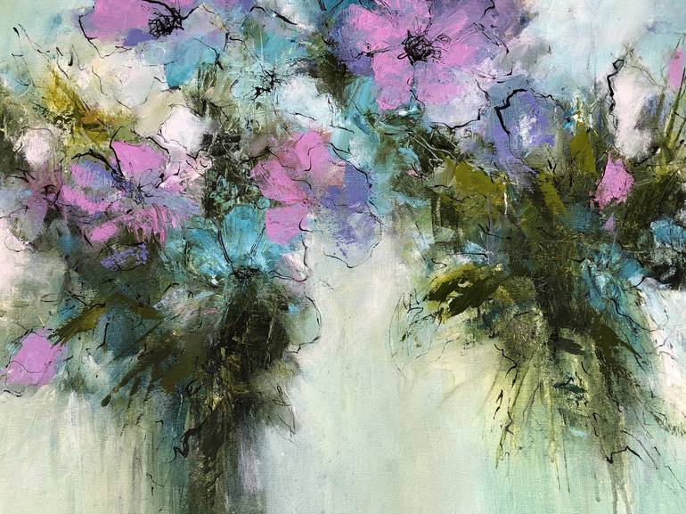 Original Abstract Floral Painting by Filomena Booth