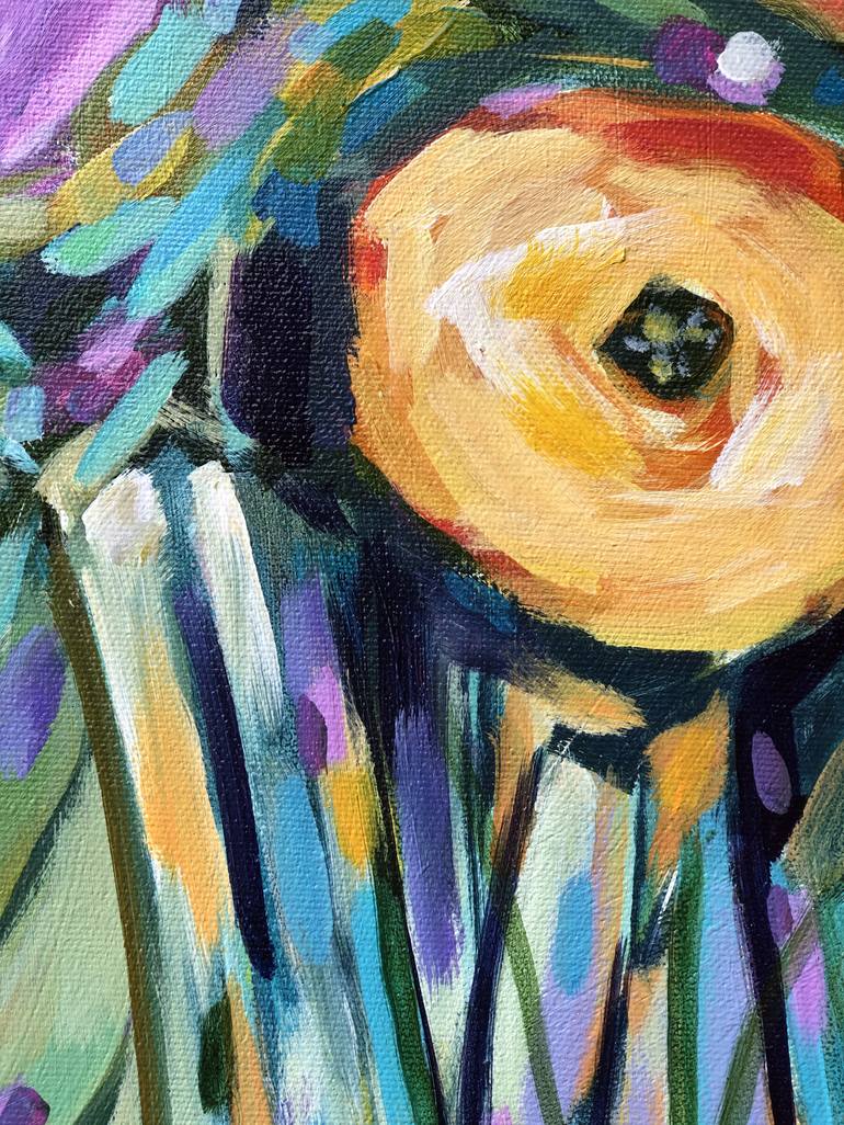 Original Abstract Floral Painting by Filomena Booth