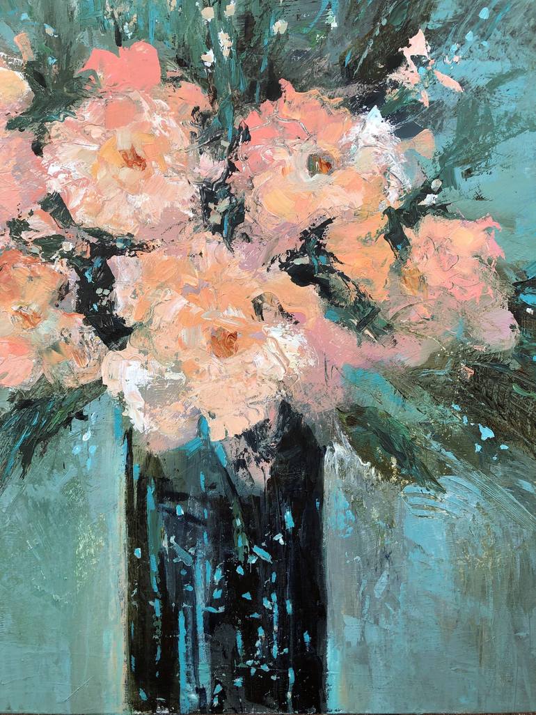 Original Abstract Floral Painting by Filomena Booth