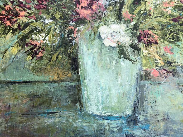 Original Impressionism Floral Painting by Filomena Booth