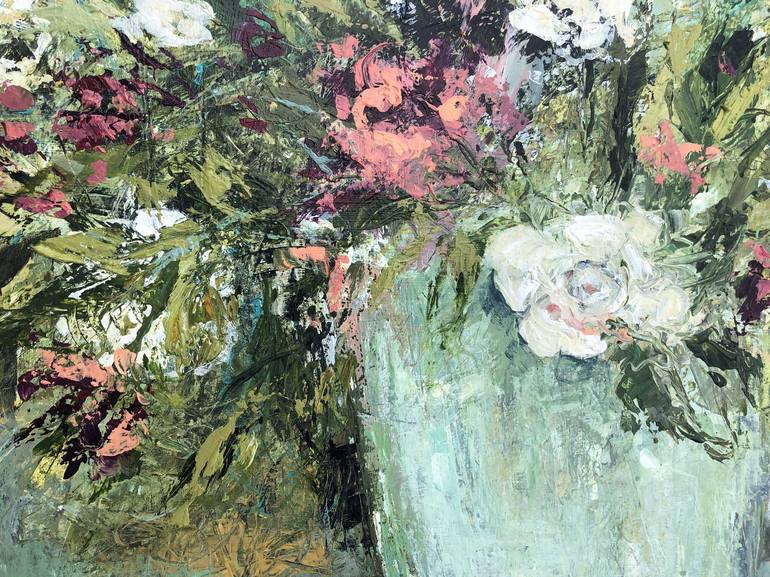 Original Impressionism Floral Painting by Filomena Booth