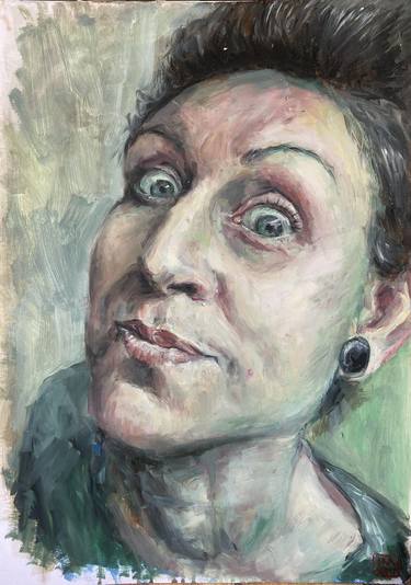 Original Portrait Painting by Hana Sebel