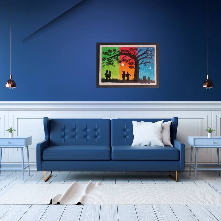Original Abstract Love Painting by Firoz Art