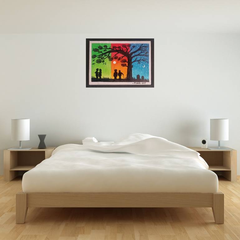 Original Abstract Love Painting by Firoz Art