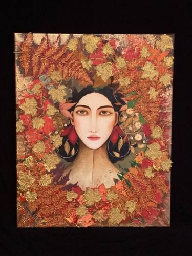 Original Portraiture Floral Paintings by Irina Kharebashvili
