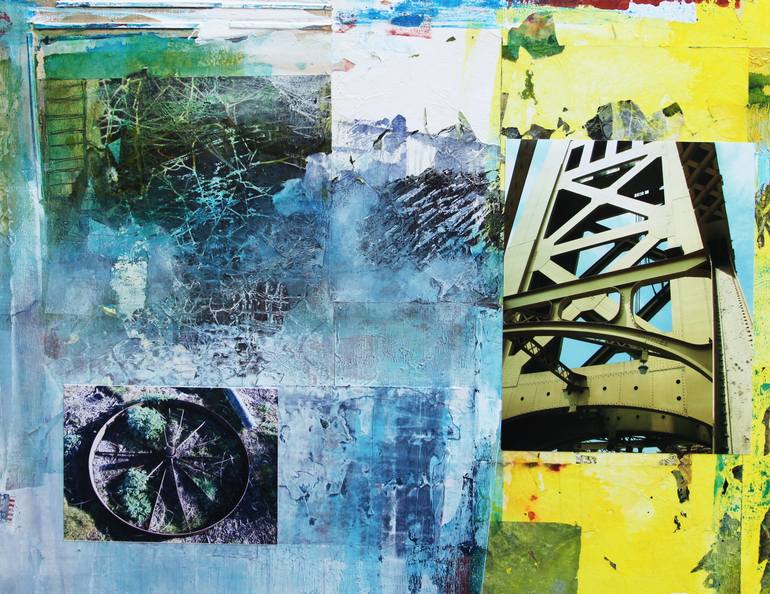 Original Abstract Expressionism Abstract Mixed Media by Halina Domanski