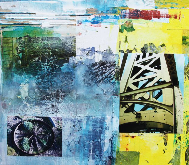 Original Abstract Expressionism Abstract Mixed Media by Halina Domanski