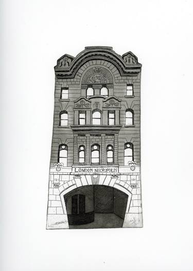 Original Art Deco Architecture Printmaking by Sunnu Rebecca Choi