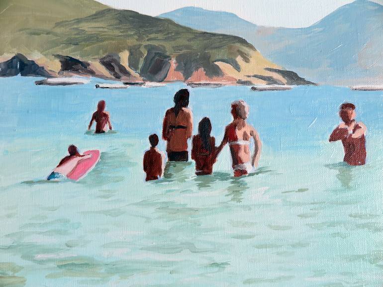 Original Figurative Beach Painting by karine Bartoli