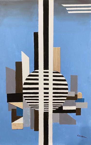 Original Bauhaus Architecture Painting by Jorge Garzon Pintado