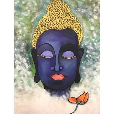 Original Buddha Acrylic painting-Zen artwork thumb