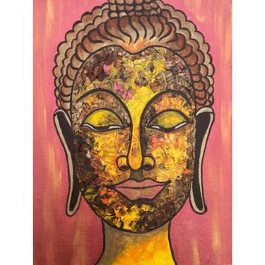 Original Textured Buddha painting-Zen artwork thumb