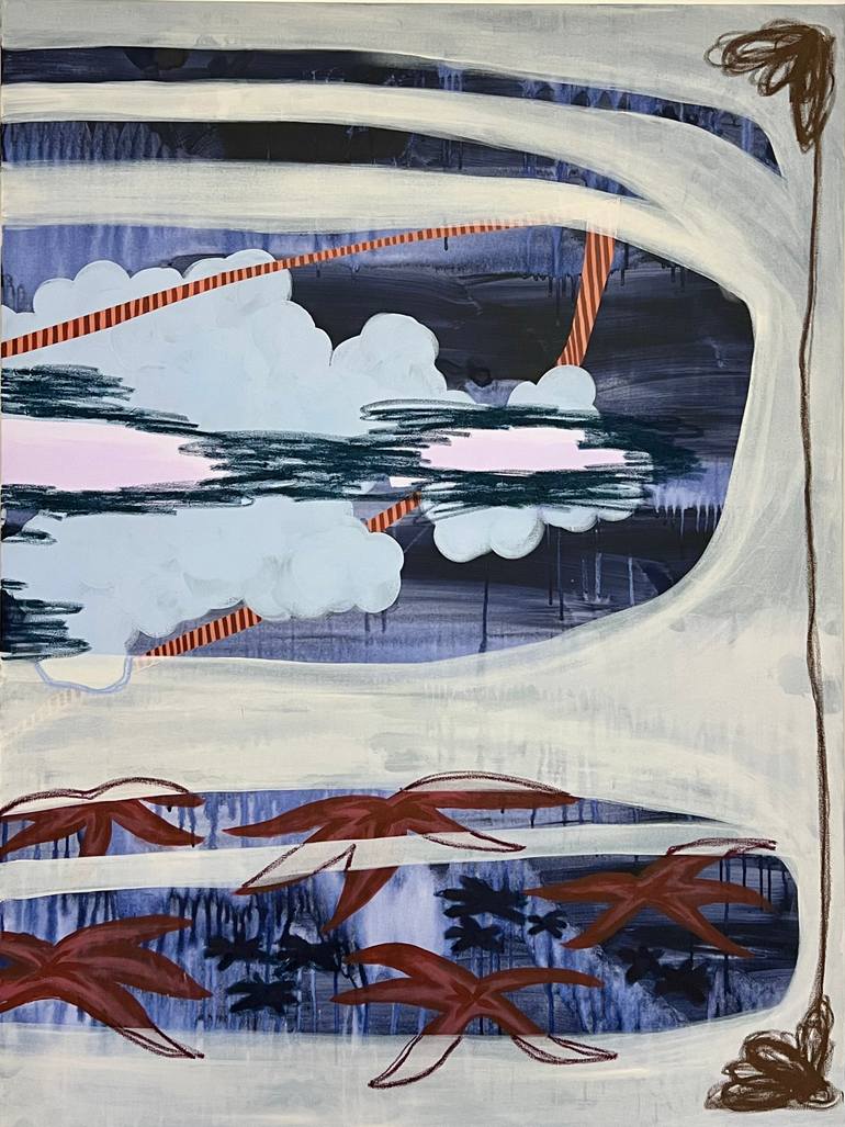 Original Abstract Floral Painting by Gigi Tordecilla