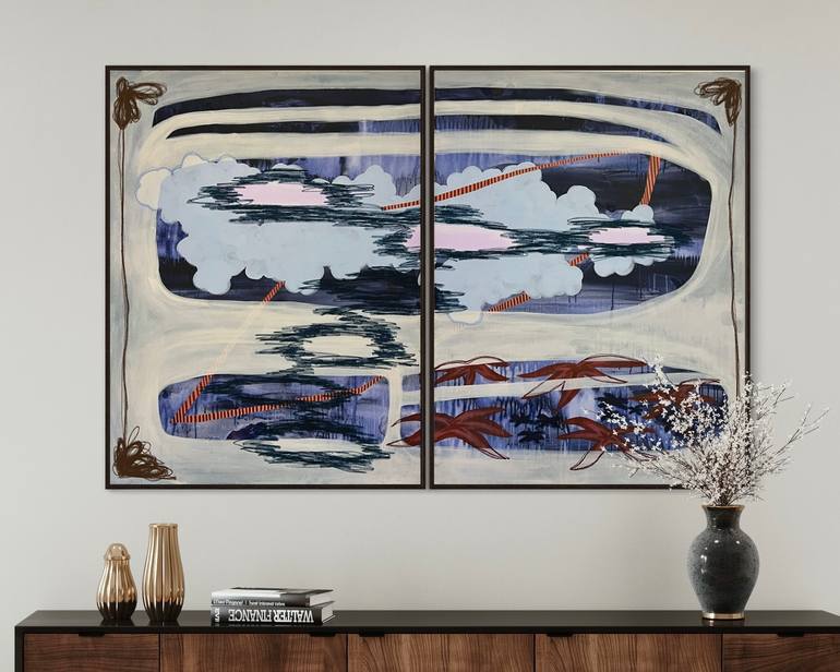 Original Abstract Floral Painting by Gigi Tordecilla