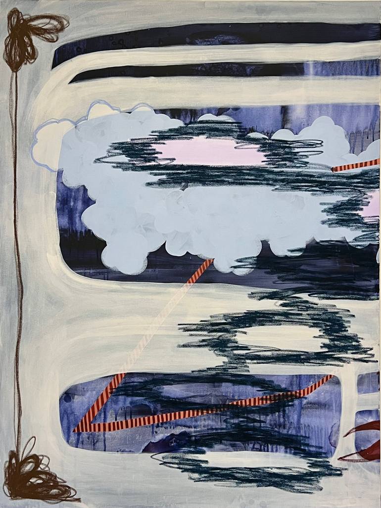 Original Abstract Floral Painting by Gigi Tordecilla