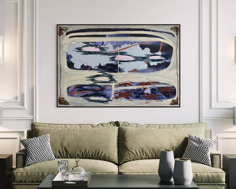 Original Abstract Floral Painting by Gigi Tordecilla