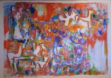 Original Abstract Expressionism Abstract Paintings by Doina Enos