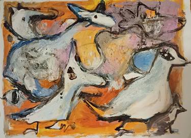 Original Abstract Expressionism Abstract Paintings by Doina Enos